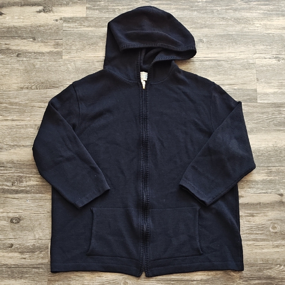 St. John Sport Essentials Knit Zip Up Hoodie. Size L